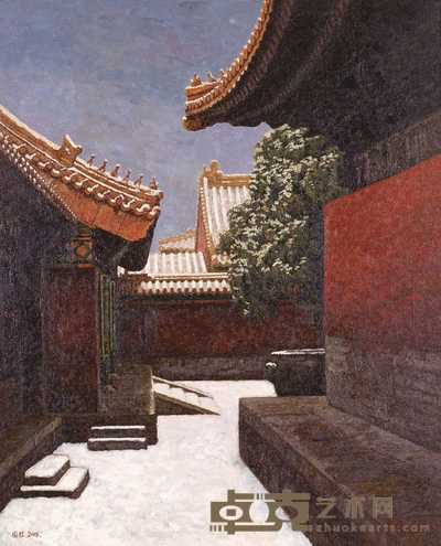 王国柱 2006年作 瑞雪 73×60cm